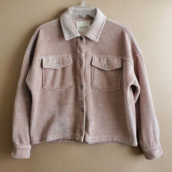 Altar’d State Women’s Beige Corduroy Buttoned Jacket Size XS Oversized Style - Picture 1 of 7